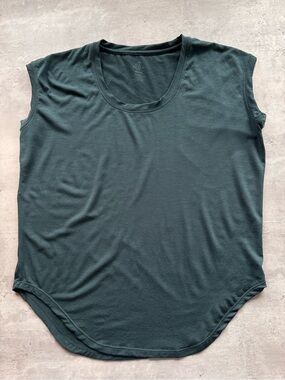 WoolX Gabi Tunic Top, Medium, Pine Green